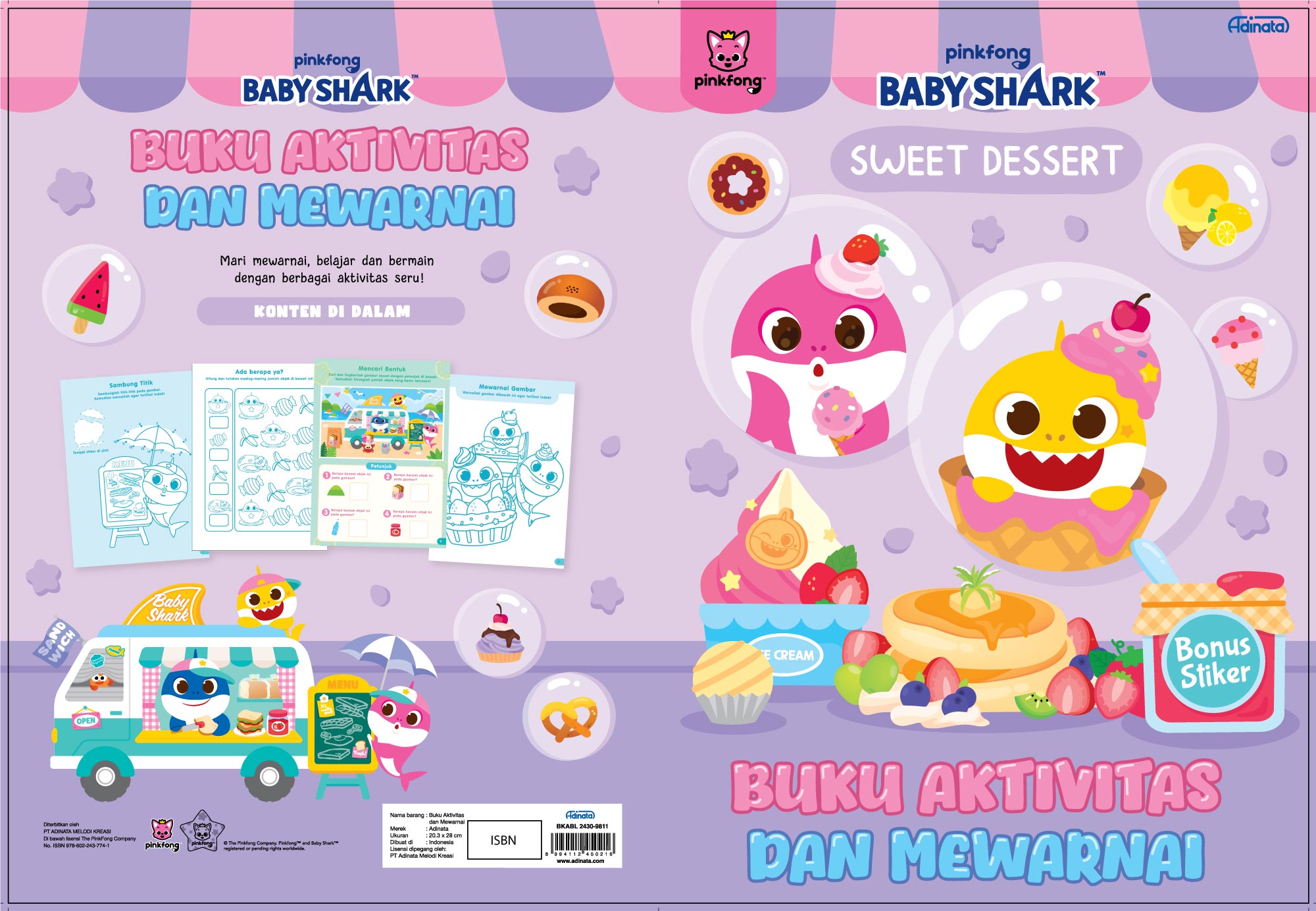 Baby Shark Buku Aktivitas dan Mewarnai BKABL 2430-9832