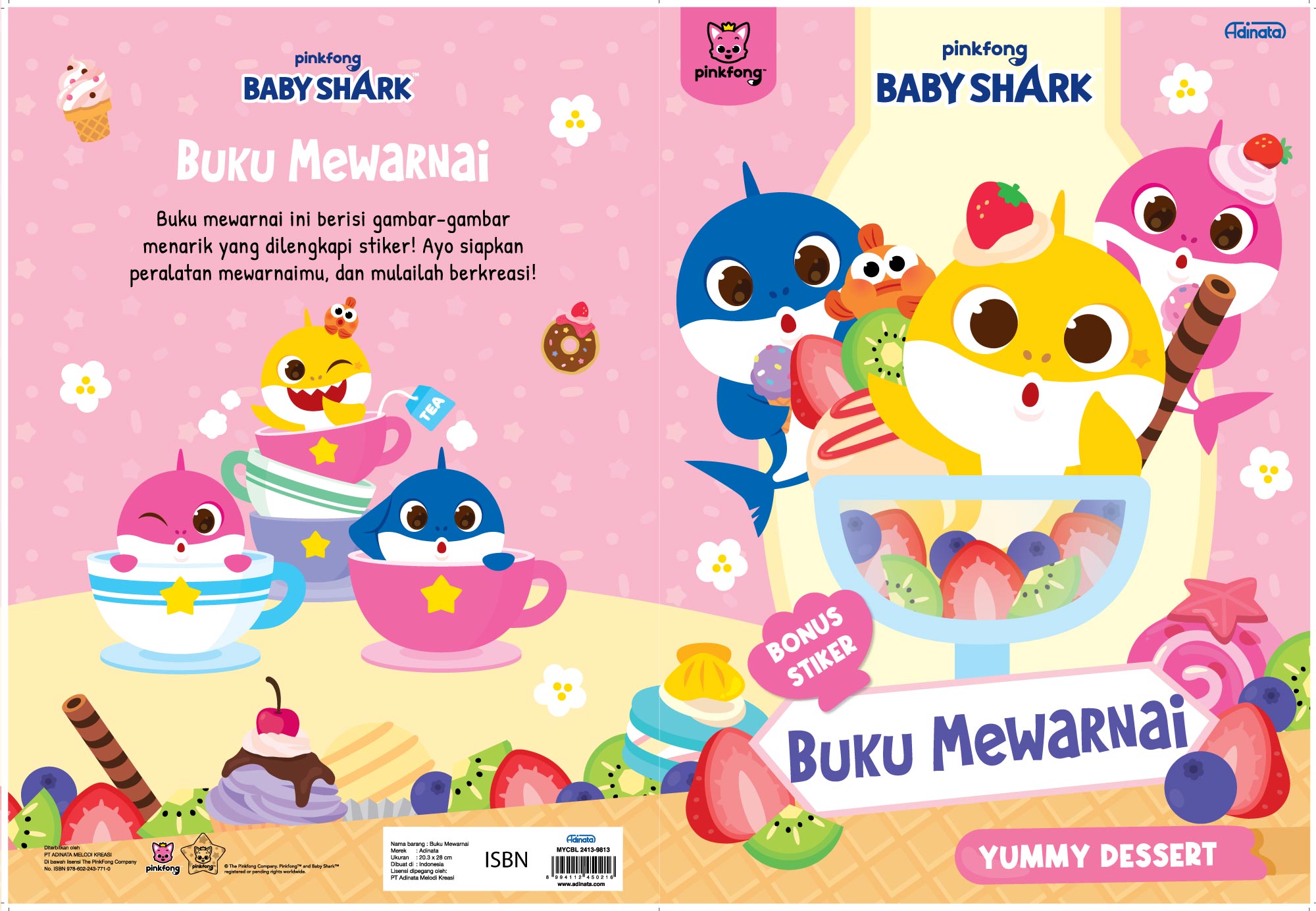 Baby Shark Coloring book L 2430-9822