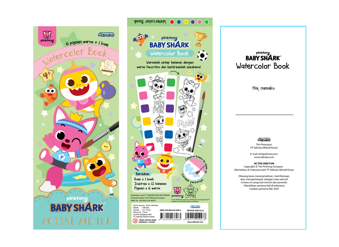 Baby Shark Watercolor Book