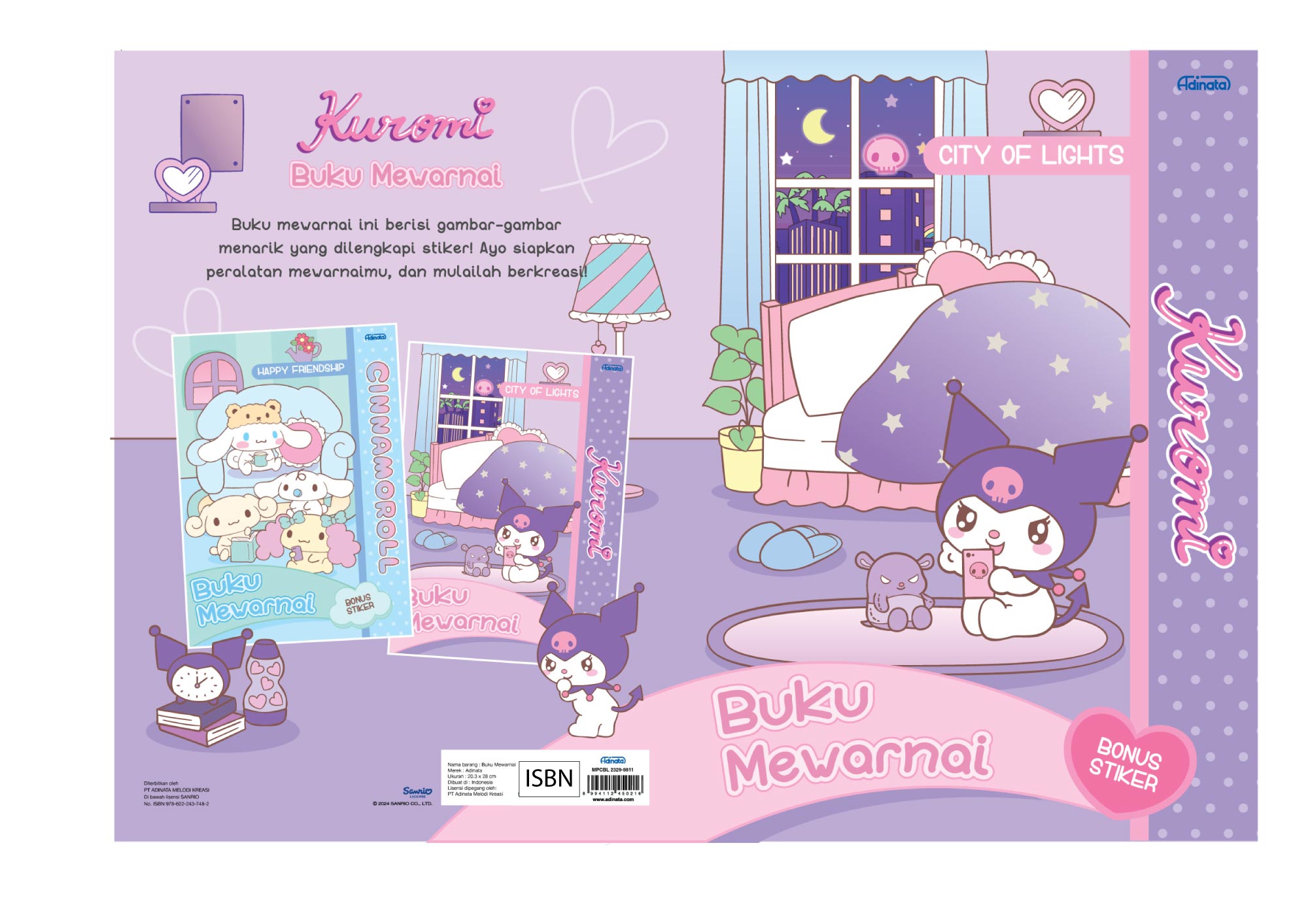 Kuromi Coloring Book L 2432-9834
