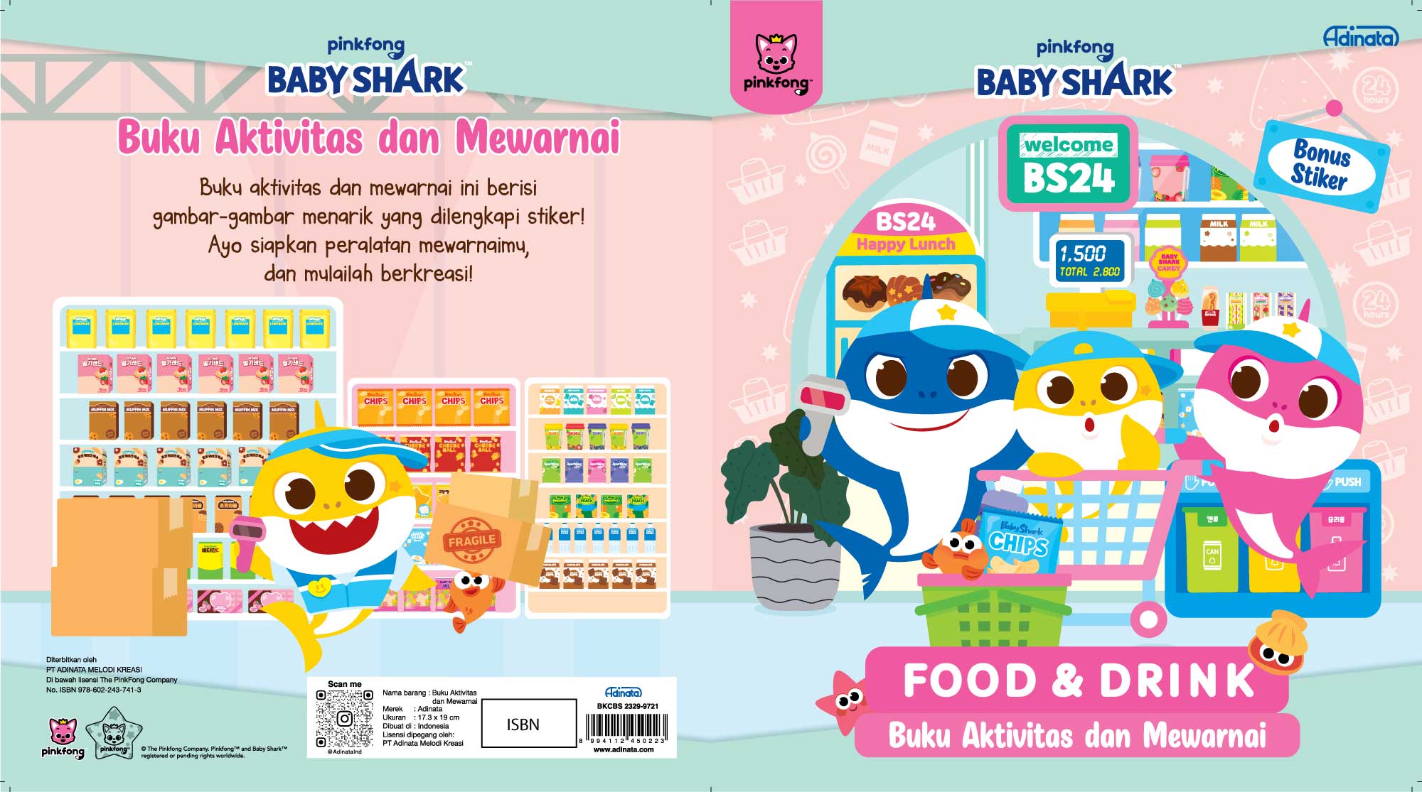 Baby Shark Activity and Coloring book S 2530-4003