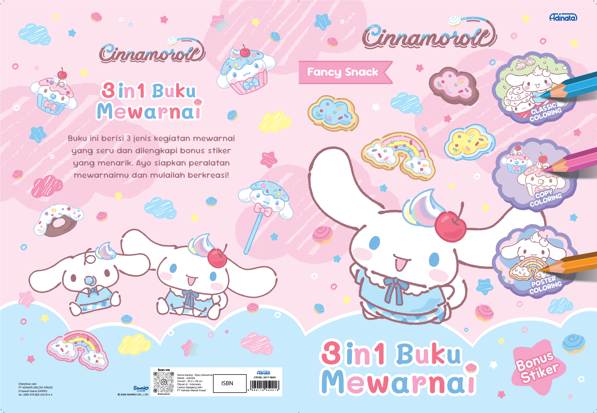 Cinnamoroll Buku Mewarnai L 2517-9843