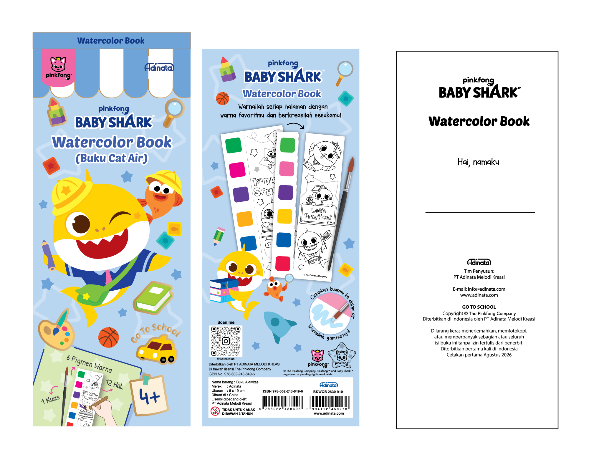 Baby Shark Watercolor Book