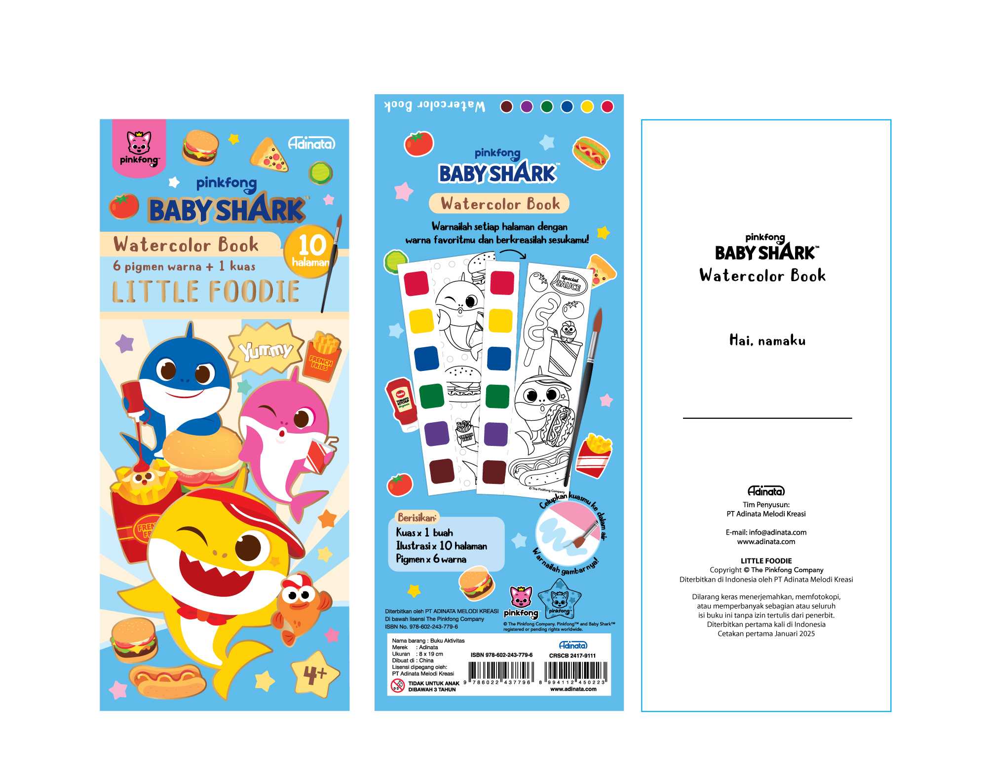 Baby Shark Watercolor Book