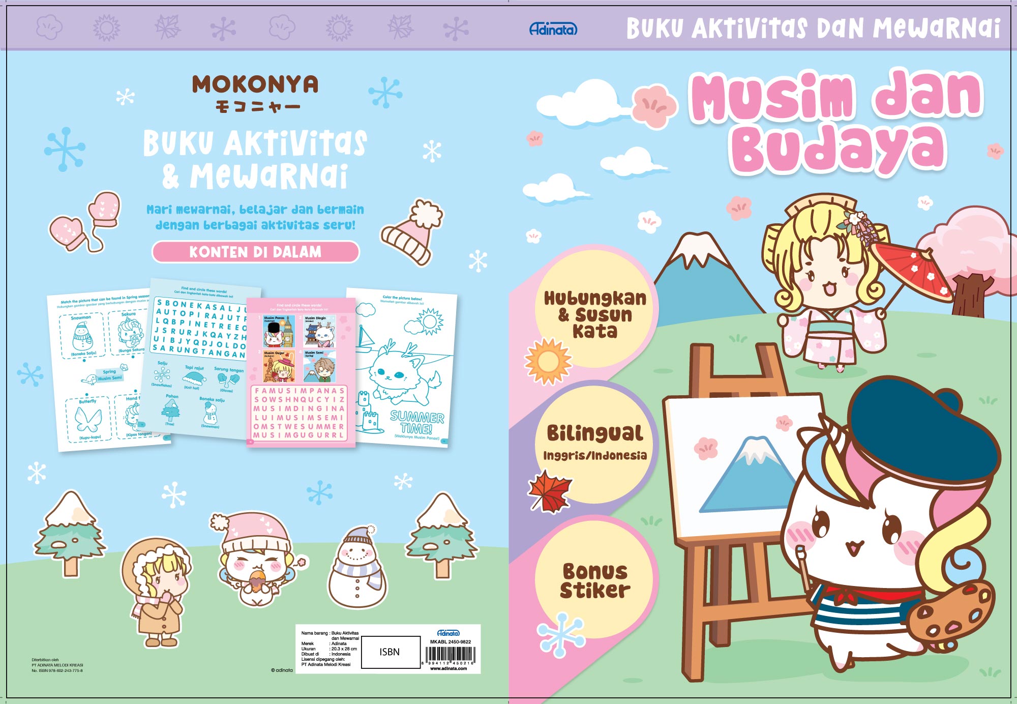 Mokonya Buku Aktivitas dan Mewarnai MKABL 2450-9842