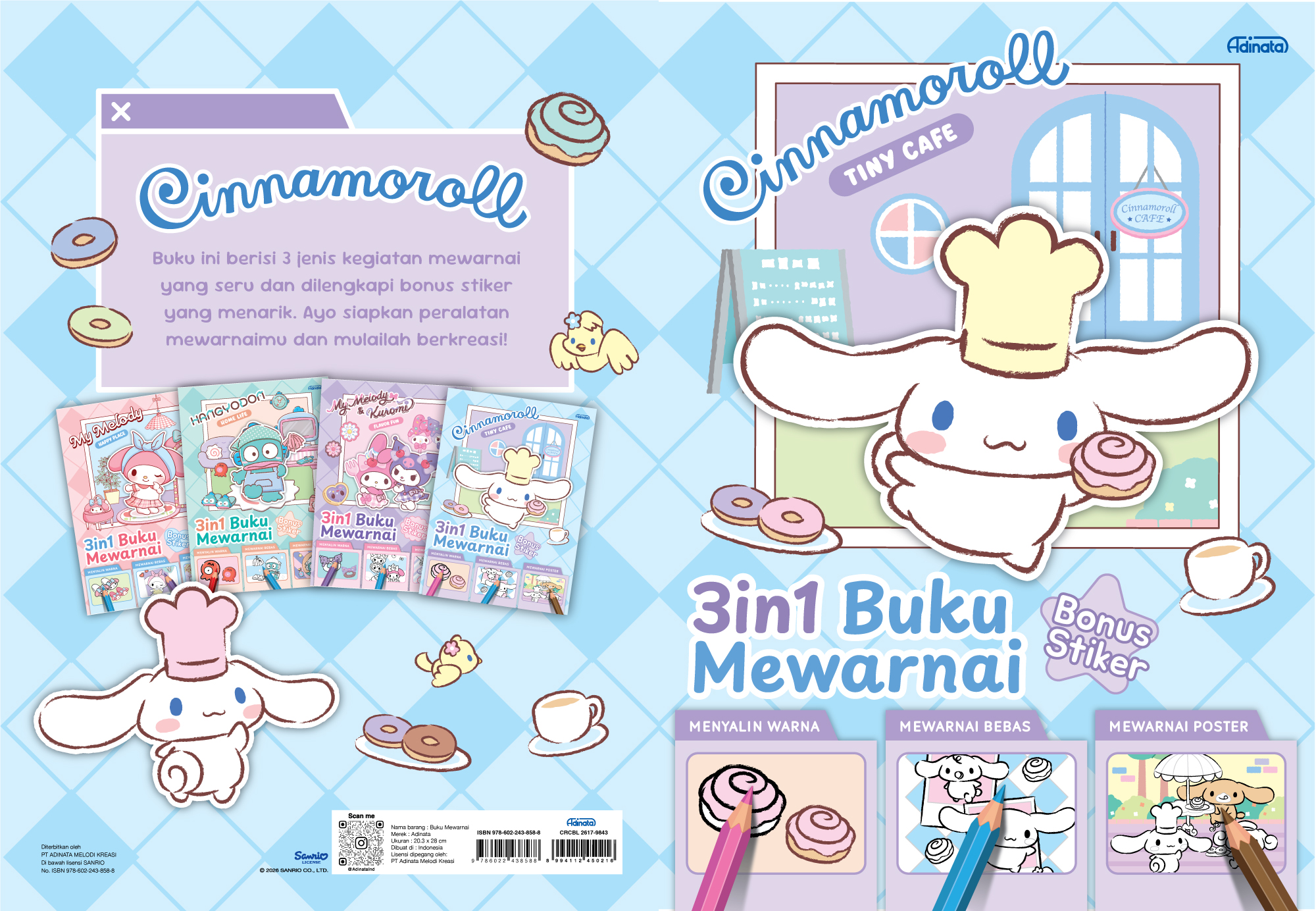 Cinnamoroll Buku Mewarnai L 2617-9802