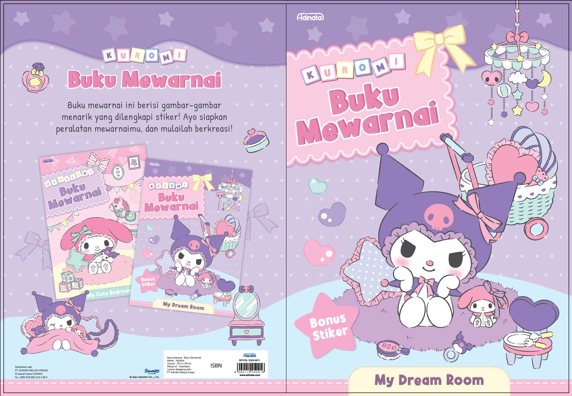 Kuromi Coloring book L 2432-9814