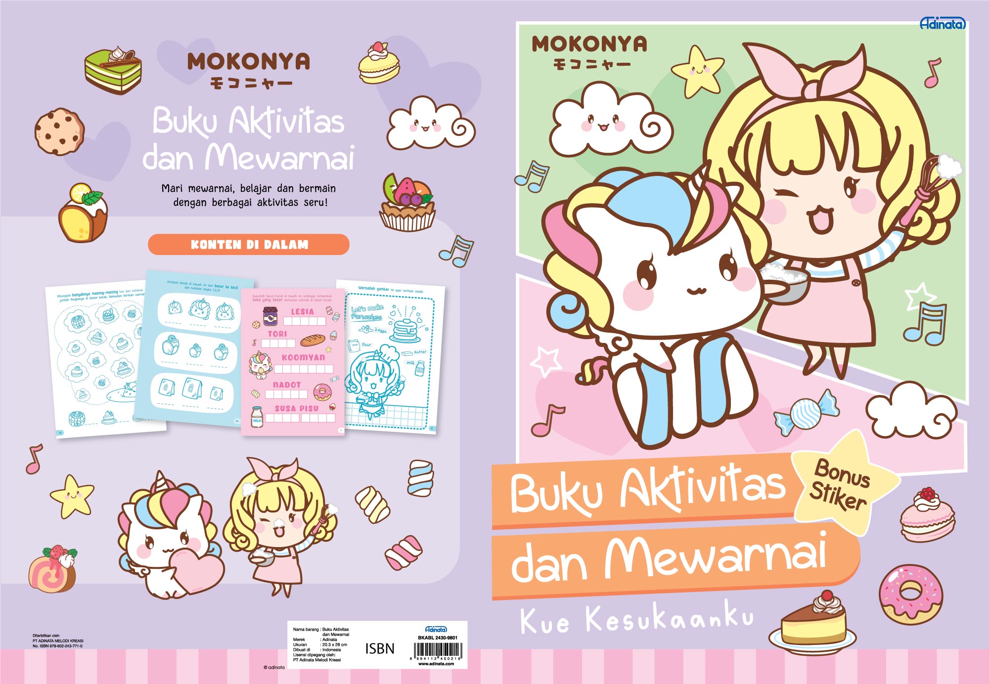 Mokonya Buku Aktivitas dan Mewarnai MKABL 2450-9822