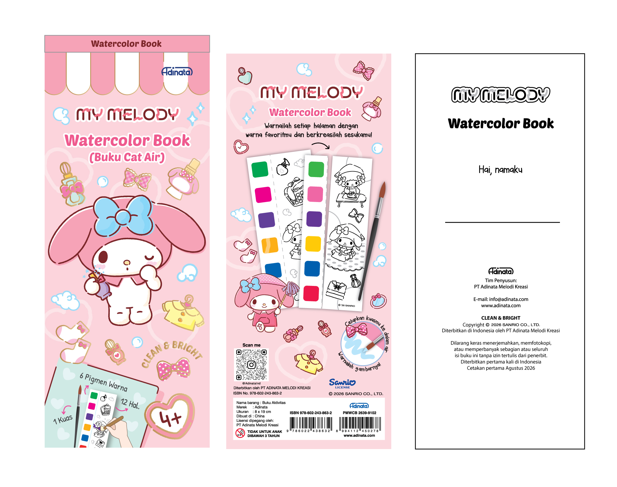 My Melody Watercolor Book